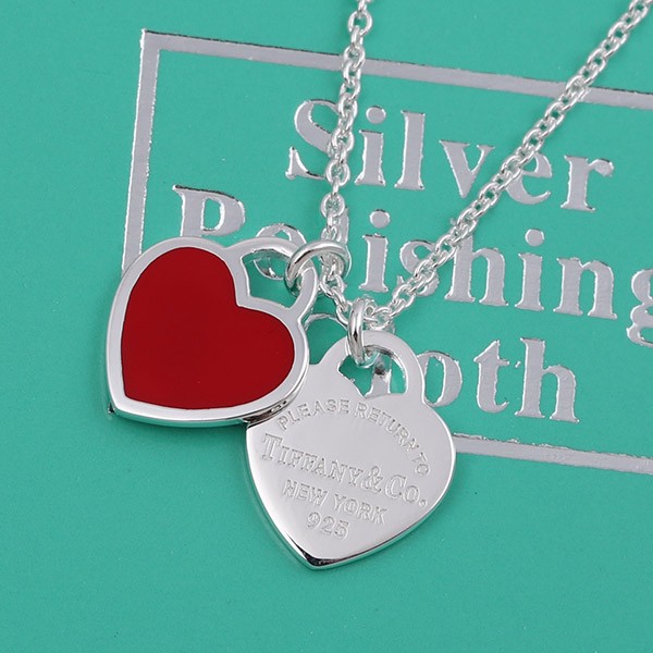 Tiffany ダブルハートタグペンダント　シルバー&ローズゴールド Return to Tiffany® Double Heart Tag Pendant in Silver and